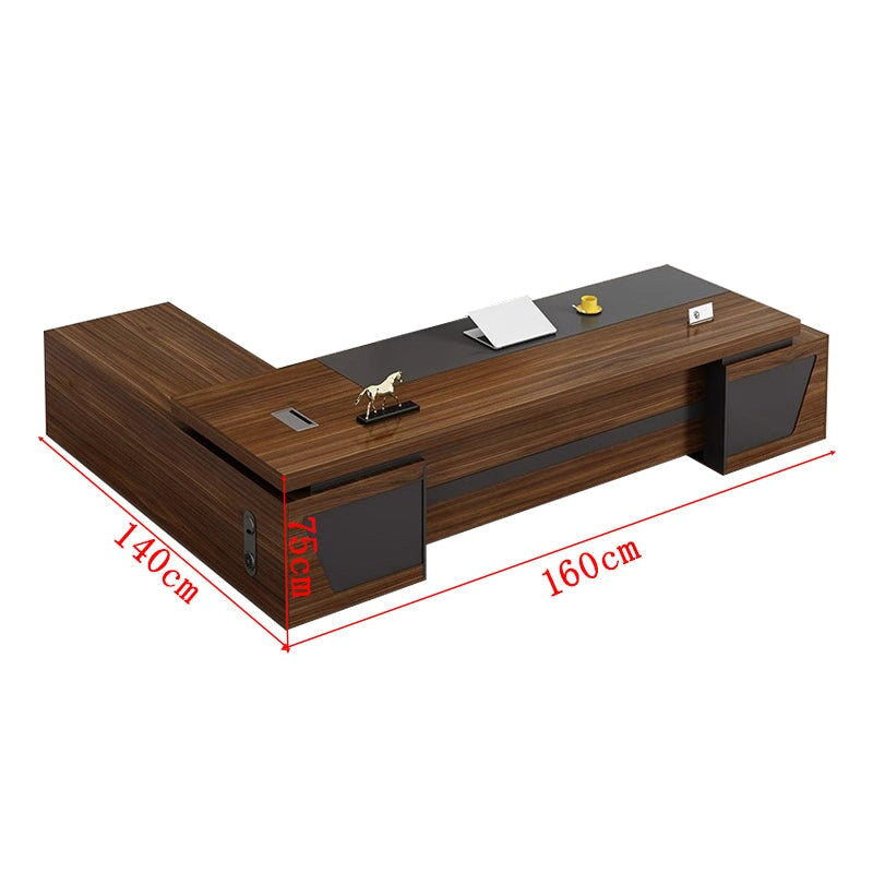 放熱穴付き ダイヤル錠付き エコ板材 無臭 重厚感 高級感 エグゼクティブデスク 社長机 オフィスデスク 人間工学 厚みがある 広々とした天板 ワイド カスタマイズ可能 LBZ-T042 tomokagu