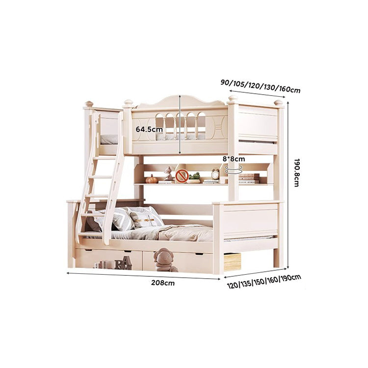 分割可能 木製フレーム 引き出し付き 収納棚 階段 二段ベッド ベッドフレーム ベッド 収納ベッド 子供用 兄弟姉妹 高い安全性 はしご シンプル オーク SCC-T012 tomokagu