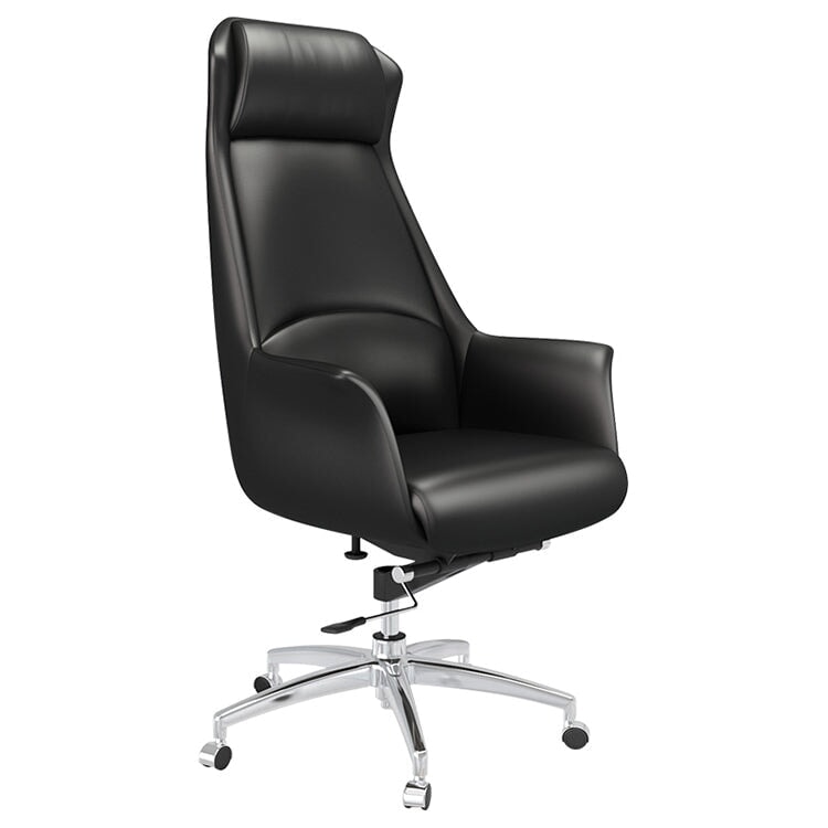 ハイバックチェア ボスチェア オフィス ミーティング プレジデントチェア リクライニング 背もたれ レザー回転椅子 弓型 座りがちな背骨 腰サポート ホームチェア BGY-M-038