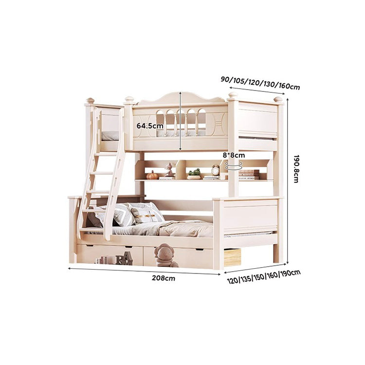 分割可能 木製フレーム 引き出し付き 収納棚 階段 二段ベッド ベッドフレーム ベッド 収納ベッド 子供用 兄弟姉妹 高い安全性 はしご シンプル オーク SCC-T012 tomokagu