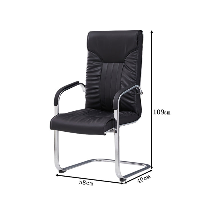 人間工学 肘掛け ウレタン エルゴノミクスデザイン レザー生地 ワークチェア チェア カンチレバーチェア オフィスチェア デスクワーク おしゃれ ブラック BGY-T069 TOMOKAGU