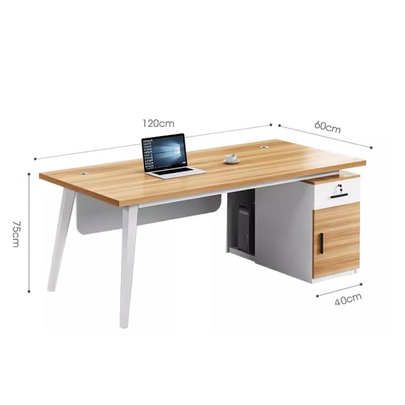 化粧板 スチール脚 幕板 サイドキャビネット シリンダー錠 配線孔 オフィスデスク BGZ-T059 tomokagu