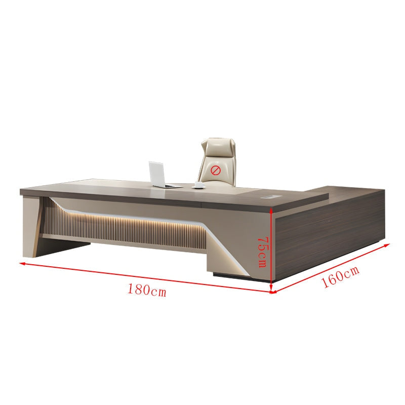 引き出し付き サイドキャビネット付き 会社用 事務所用 エグゼクティブデスク 事務机 Ⅼ字デスク パソコンデスク オフィスデスク 事務デスク 天板固定デスク カスタマイズ可能 LBZ-T068 tomokagu