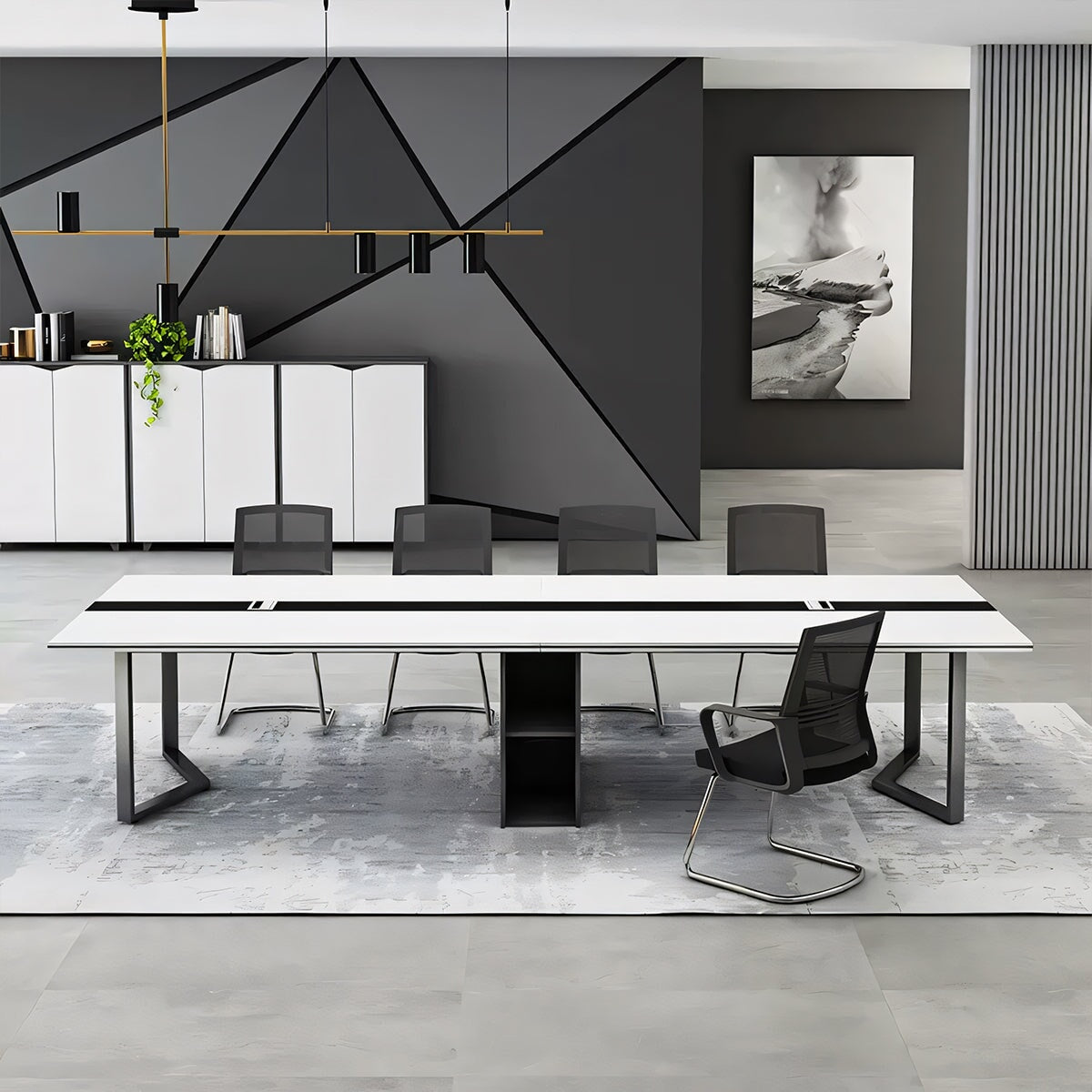 ミニマリズム エコ素材 防水 高級会議テーブル 会議用テーブル ミーティングテーブル 応接会議テーブル 会議机 会議室 会議テーブル シンプル カスタマイズ可能 HYZ-T009 tomokagu