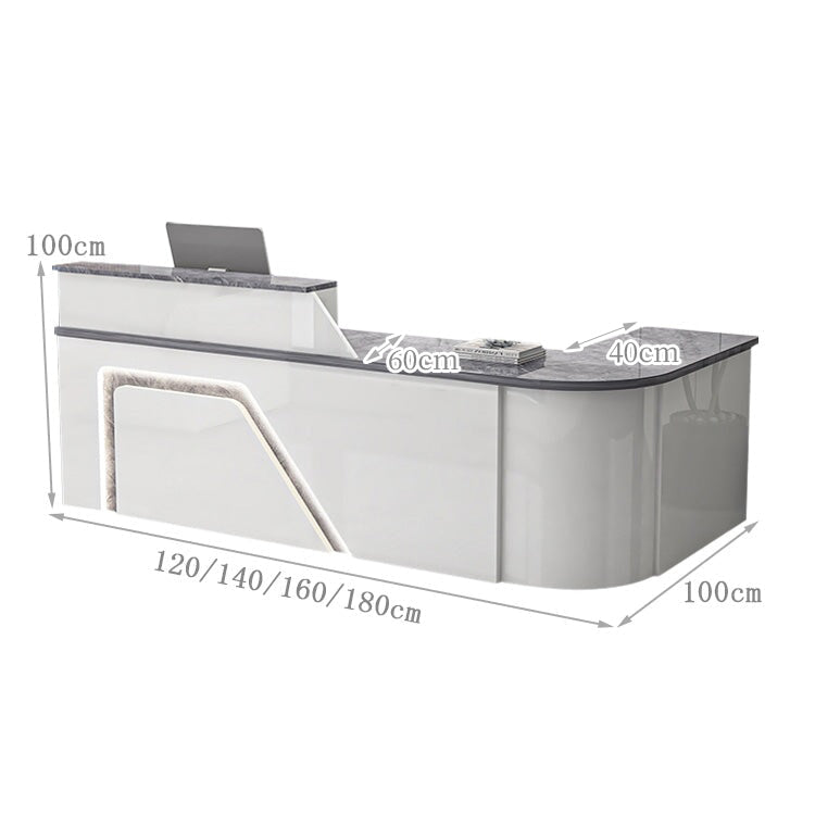 エコ板材 安全無臭 鏡面仕上げ 上部天板 分類収納 受付カウンター レジ台 カウンター おしゃれ 上質 すっきり ホワイト カスタマイズ可能 JDT-K093