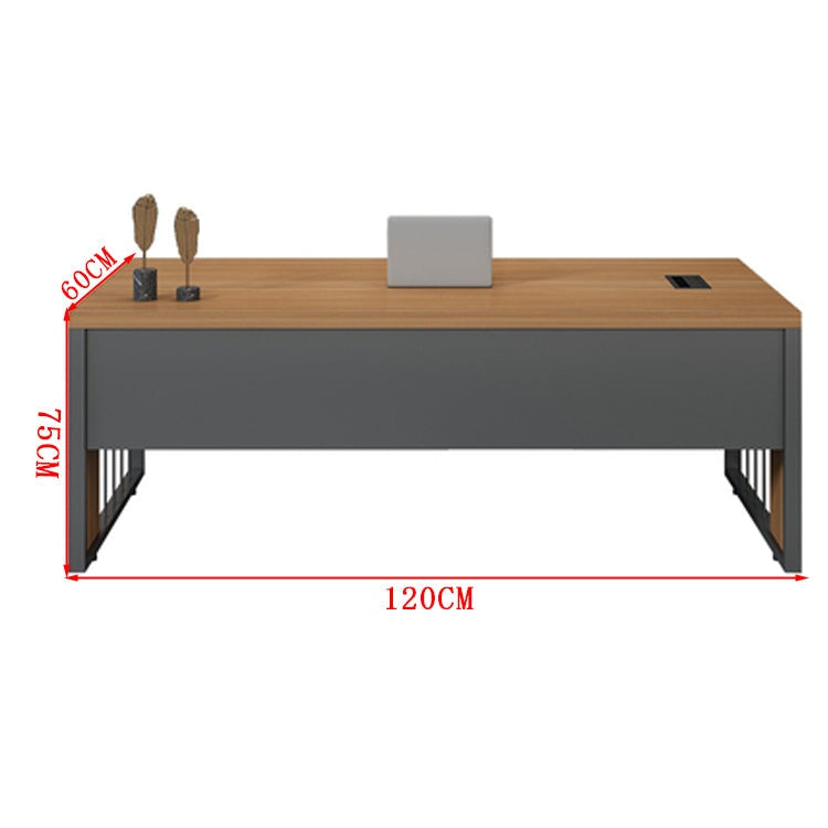 高耐荷重 幕板付き 配線ボックス付き エコ板材 社長デスク 社長机 事務所 広々とした天板 変形しにくい ウォールナット グレー 社長室 オーク カスタマイズ可能 LBZ-T037 tomokagu