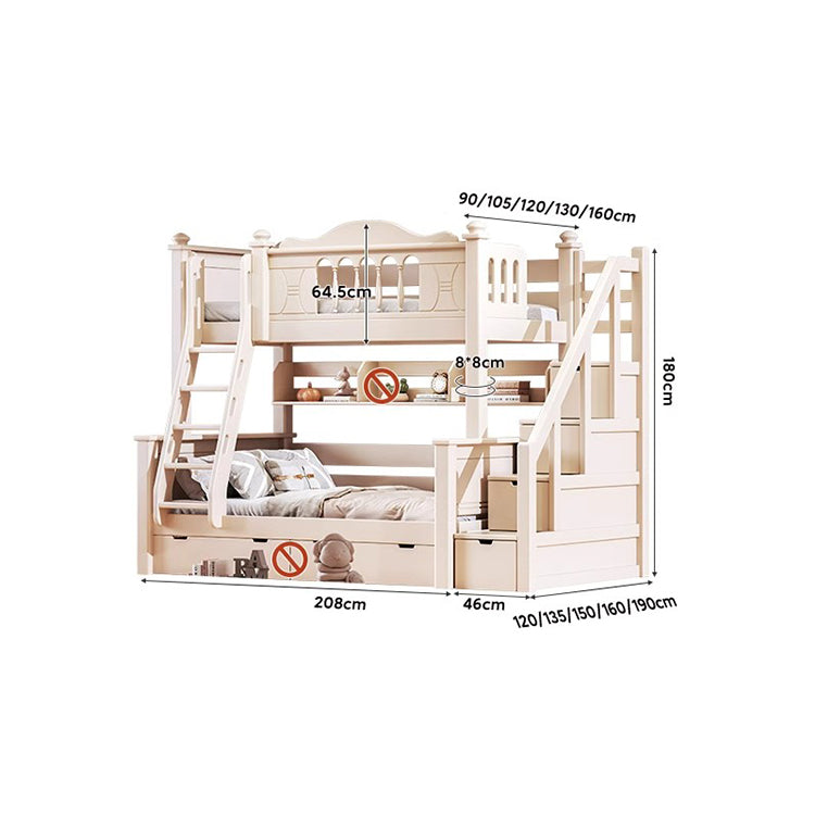 分割可能 木製フレーム 引き出し付き 収納棚 階段 二段ベッド ベッドフレーム ベッド 収納ベッド 子供用 兄弟姉妹 高い安全性 はしご シンプル オーク SCC-T012 tomokagu