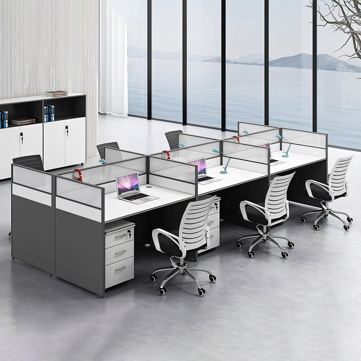 アルミ合金 配線孔付き 実用性重視 コスパ デスク オフィスデスク パーテーション付き L字デスク カスタマイズ可能 BGZ-T005 tomokagu