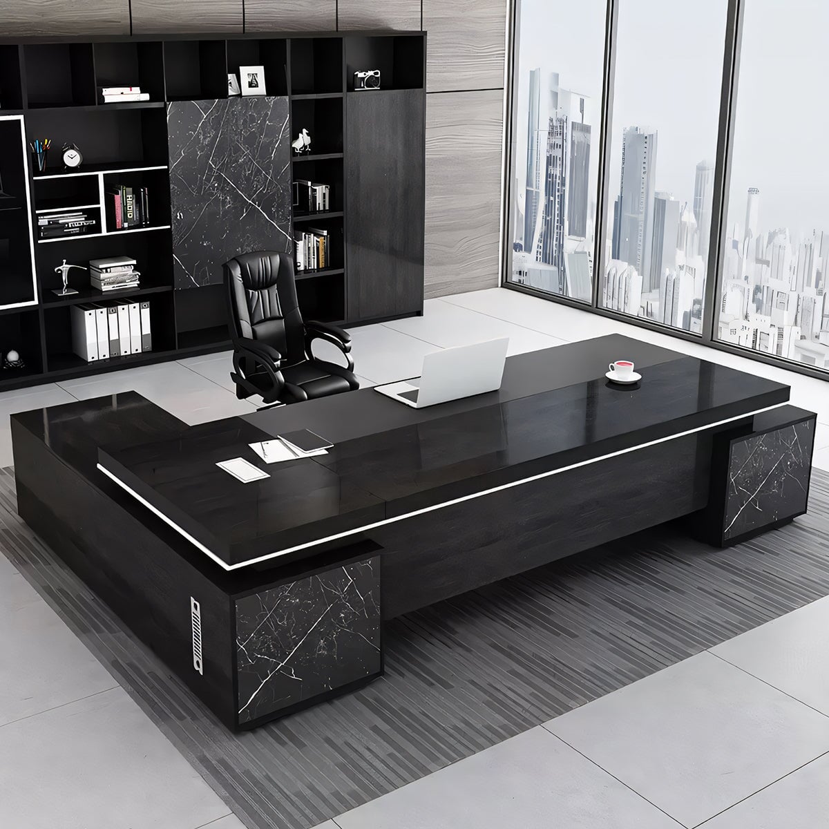 極厚 オフィスデスク 高級机 高級デスク 役員デスク 社長室 社長机 デスク カスタマイズ可能 LBZ-T011 tomokagu