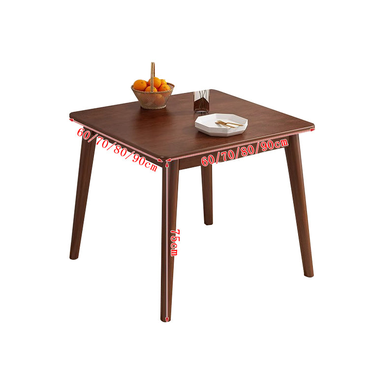 隅木付き 無垢材 幕板付き 4本脚付き 落ち着き 2人用 4人用 食卓テーブル 木製テーブル 高品質 木目調 角丸 ウォルナット CZ-T011 tomokagu