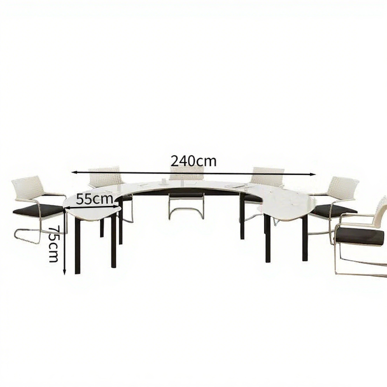 スチールフレーム ピアノ塗装 鏡面仕上げ 会議用テーブル ミーティングテーブル おしゃれ 会議机 会議テーブル 会議室 打ち合わせ 作業台 HYZ-T021