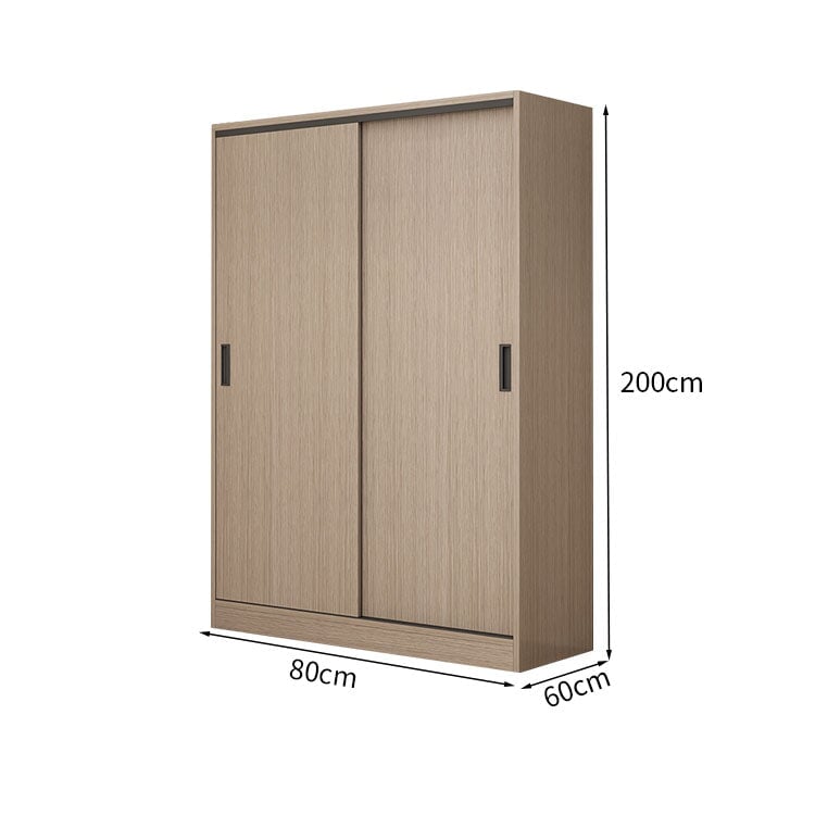 エコ板材 上置き収納 収納棚 大容量 分類収納 引き出し 物干し竿 引き戸 省スペース クローゼット 壁面収納 ワードローブ 多目的 実用 ウォールナット YG-K014