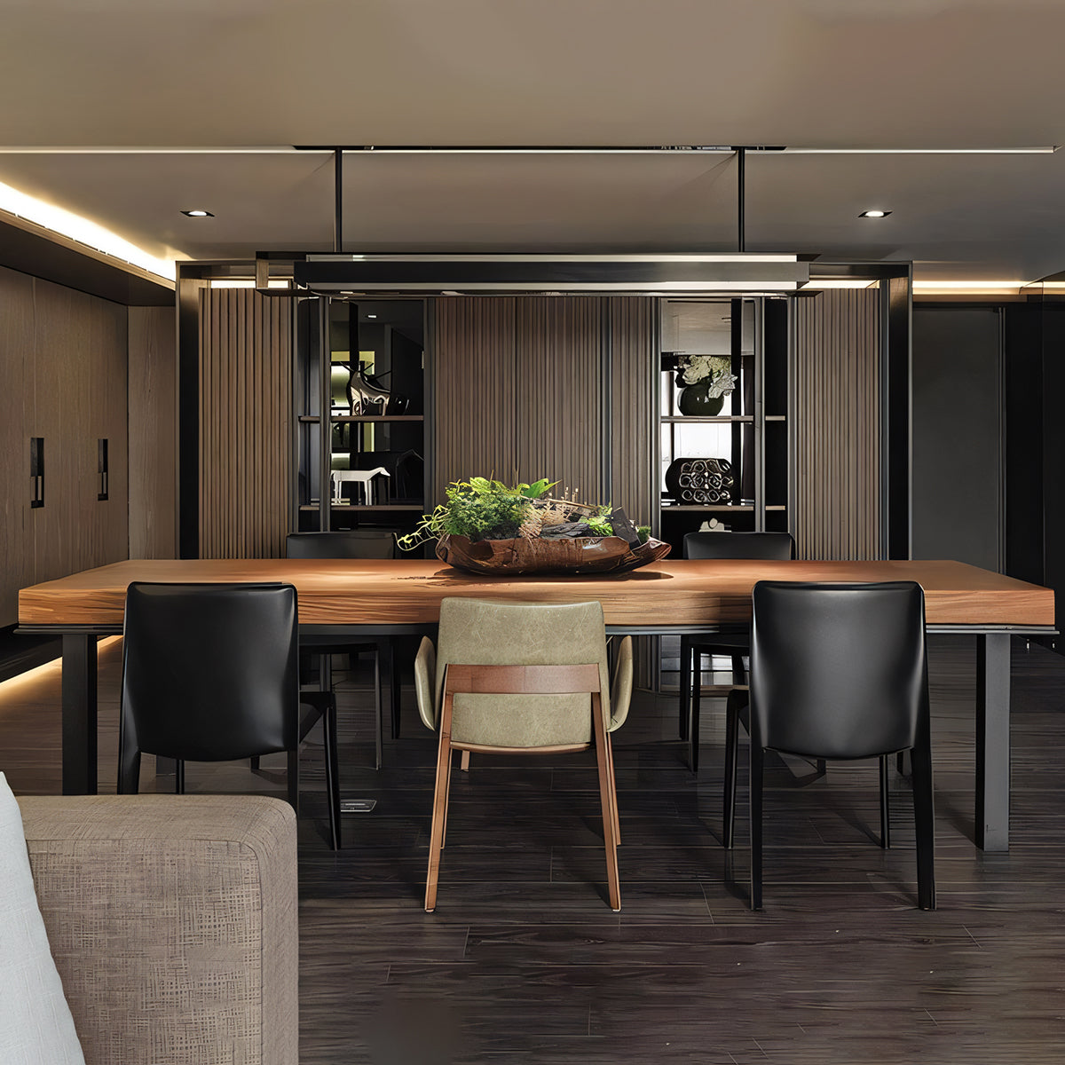 重厚感 会議テーブル ミーティングテーブル 天板固定テーブル 会社用 事務所用 長方形タイプ 4本脚タイプ パイン材 シンプル カスタマイズ可能 HYZ-T031 tomokagu