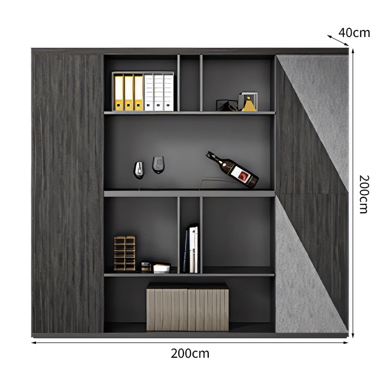 L型デスク エグゼクティブデスク 役員用デスク ワークデスク オフィスデスク サイドキャビネット オープン収納 幕板付き おしゃれ LBZ-T015