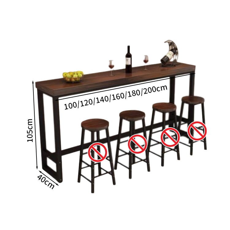 接客用 会社用 カフェテーブル バーテーブル バーカウンターテーブル 長方形テーブル カフェテーブル バースツール 西海岸 セット ウォールナット CZ-T049 tomokagu