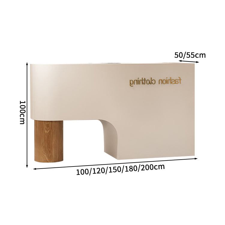 受付台 高級感 キャビネット キーボードトレー PC収納 木目調 受付カウンター レジカウンター カウンター JDT-S047