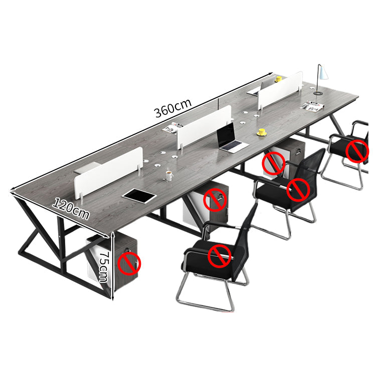 オフィスデスク デスク ワークデスク 事務机 デスク 会社用 キャビネット エコ素材 メラミン化粧板 スチールフレーム パネル 下肢空間 グレイオーク カスタマイズ可能 BGZ-S027