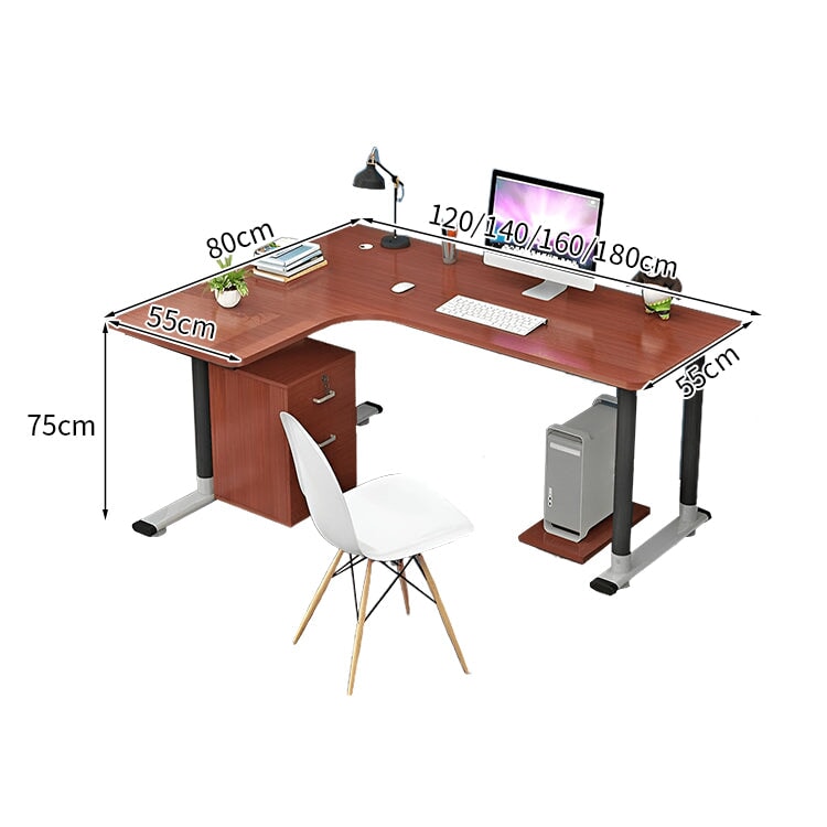 金属フレーム H字型 安定性 R仕上げ 配線穴キャップ 厚い天板 デスク パソコンデスク シンプル 木目調 簡素 実用 HD206-K  kaguyasu