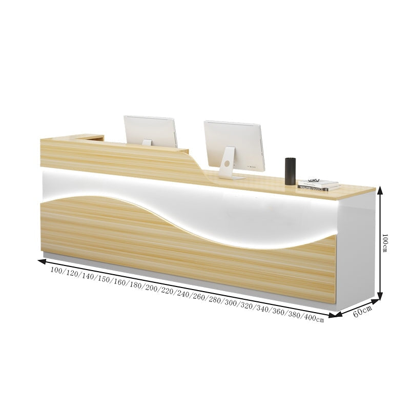 キーボードトレイ付き 収納機能 高級感 業務用 会社用 木製受付カウンター レセプションデスク レジカウンター 受付カウンター ホワイトマーブル JDT-T115 tomokagu