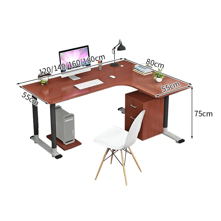 金属フレーム H字型 安定性 R仕上げ 配線穴キャップ 厚い天板 デスク パソコンデスク シンプル 木目調 簡素 実用 HD206-K  kaguyasu