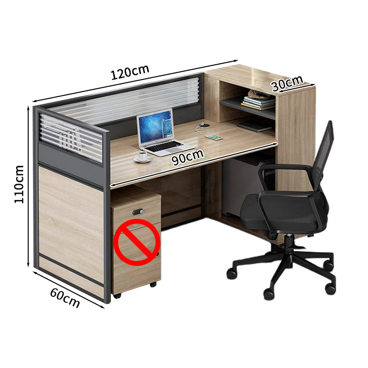 オフィスデスク ワークデスク パソコンデスク  デスク サイドキャビネット ダイヤル錠 オープン収納 機能性 エコ素材 メラミン化粧板 高品質 カスタマイズ可能 BGZ-S026 KAGUSHOP