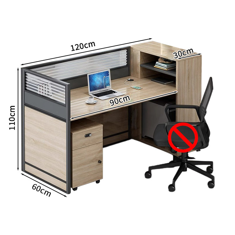 オフィスデスク ワークデスク パソコンデスク  デスク サイドキャビネット ダイヤル錠 オープン収納 機能性 エコ素材 メラミン化粧板 高品質 カスタマイズ可能 BGZ-S026 KAGUSHOP
