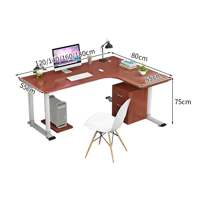 金属フレーム H字型 安定性 R仕上げ 配線穴キャップ 厚い天板 デスク パソコンデスク シンプル 木目調 簡素 実用 HD206-K  kaguyasu