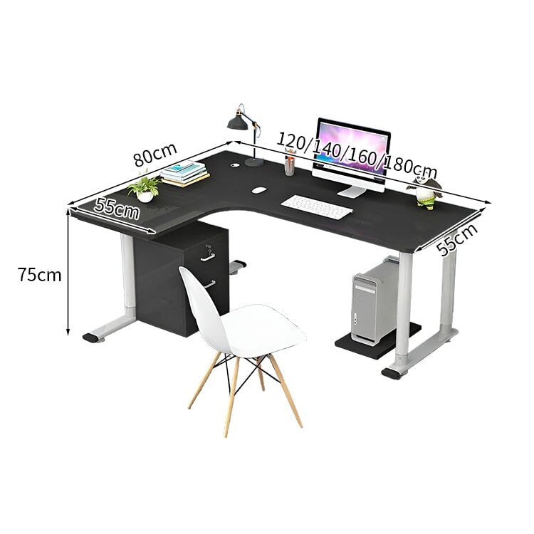 金属フレーム H字型 安定性 R仕上げ 配線穴キャップ 厚い天板 デスク パソコンデスク シンプル 木目調 簡素 実用 HD206-K  kaguyasu