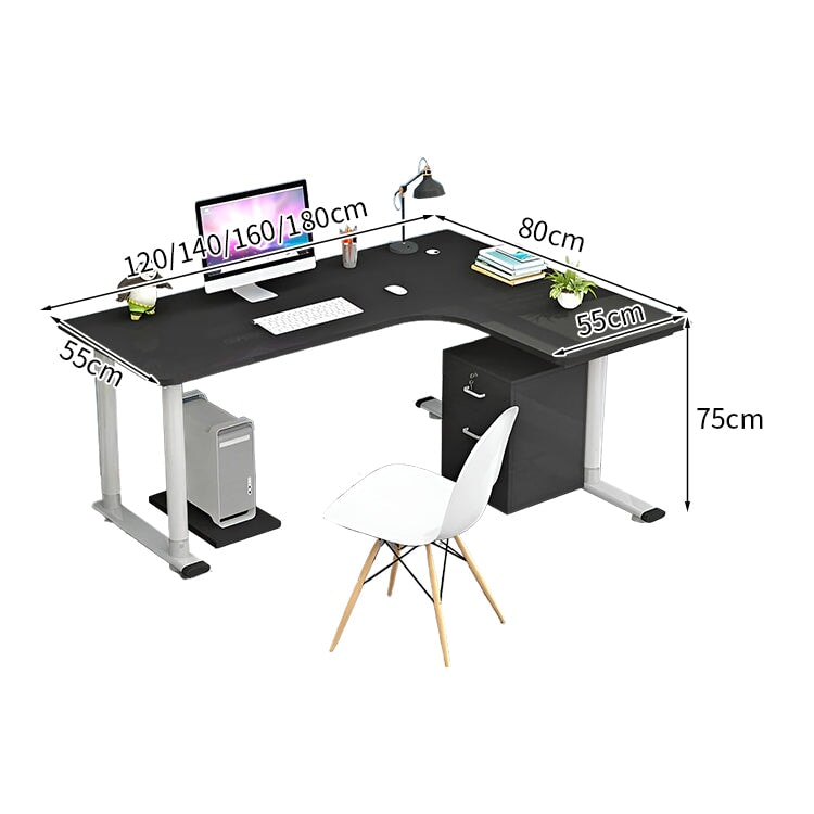 金属フレーム H字型 安定性 R仕上げ 配線穴キャップ 厚い天板 デスク パソコンデスク シンプル 木目調 簡素 実用 HD206-K  kaguyasu