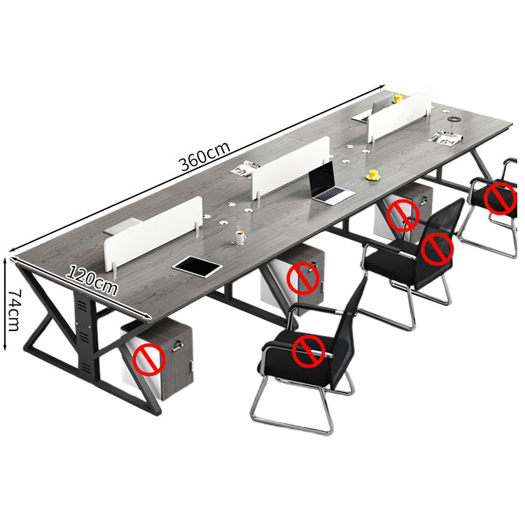 オフィスデスク デスク ワークデスク 事務机 デスク 会社用 キャビネット エコ素材 メラミン化粧板 スチールフレーム パネル 下肢空間 グレイオーク カスタマイズ可能 BGZ-S027