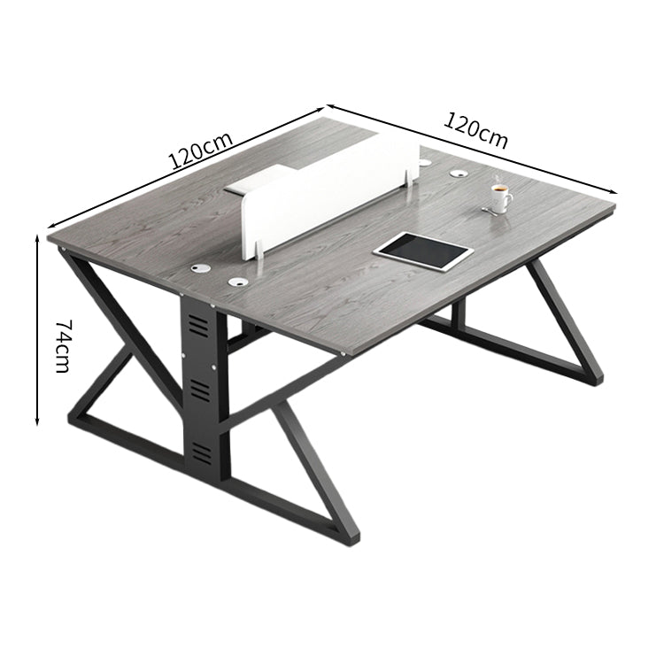 オフィスデスク デスク ワークデスク 事務机 デスク 会社用 キャビネット エコ素材 メラミン化粧板 スチールフレーム パネル 下肢空間 グレイオーク カスタマイズ可能 BGZ-S027