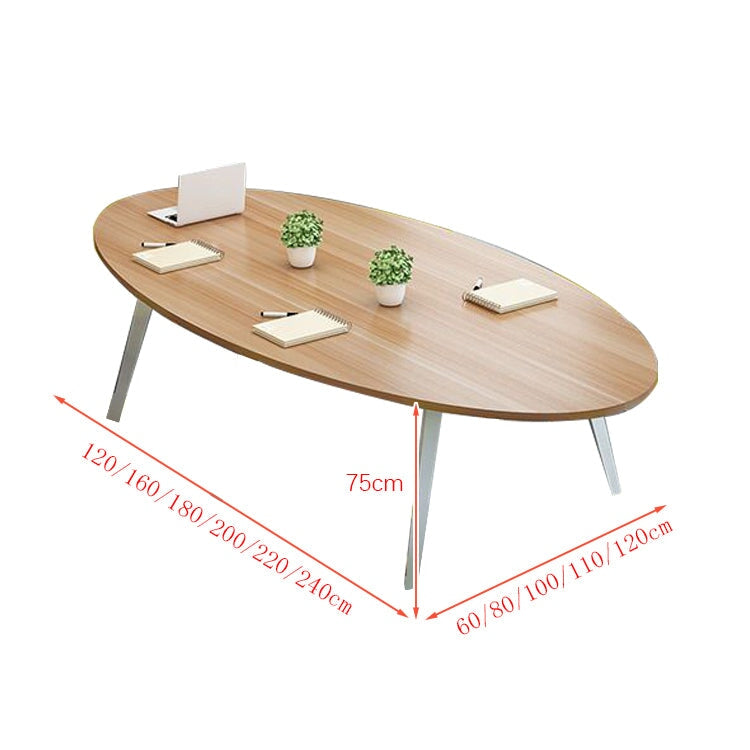 会議テーブル ミーティングテーブル 会議机 ワークデスク オフィスデスク 配線ボックス 台形フレーム シンプル ホワイト カスタマイズ可能 HYZ-K024 - kaguyasu