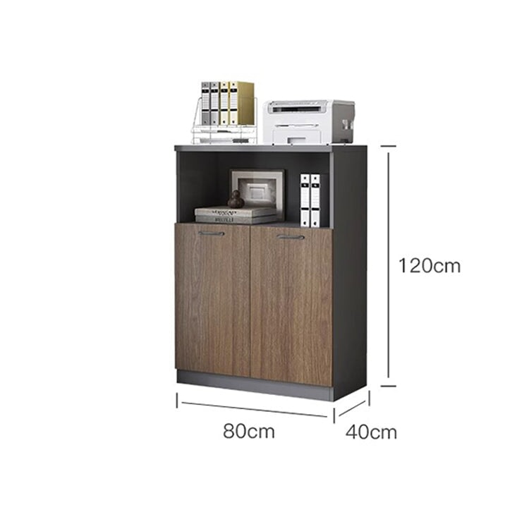 収納キャビネット 収納棚 収納ラック 整理棚 キャビネット オフィス用 リビング収納 扉付き 木製 ロータイプ ホワイト ウォールナット カスタマイズ可能 CWG-K012 - tomokagu