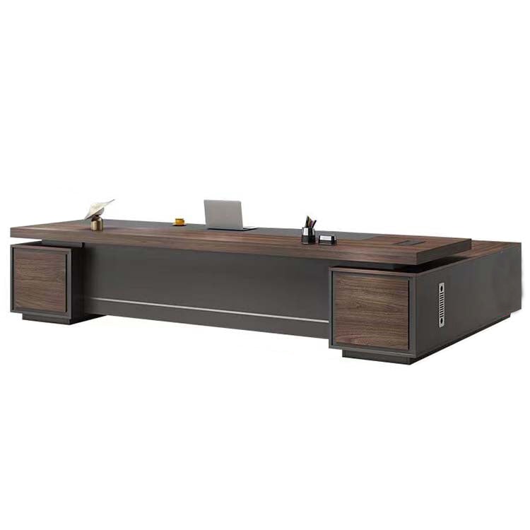 ホットメルトエッジ エグゼクティブデスク 社長机 法人 社長室 応接室 役員用デスク 役員机 オフィスデスク ウォールナット カスタマイズ可能  LBZ-T008 tomokagu