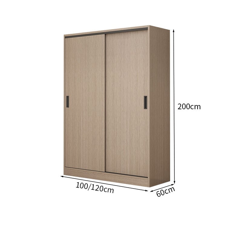 エコ板材 上置き収納 収納棚 大容量 分類収納 引き出し 物干し竿 引き戸 省スペース クローゼット 壁面収納 ワードローブ 多目的 実用 ウォールナット YG-K014