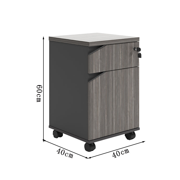 シリンダー錠付き 引き出し付き キャスター付き キャビネット ワゴン 書類収納 サイドワゴン 会社用 事務所用 自宅用 小型 扉付き収納  おしゃれ ホワイト YDG-T004 TOMOKAGU