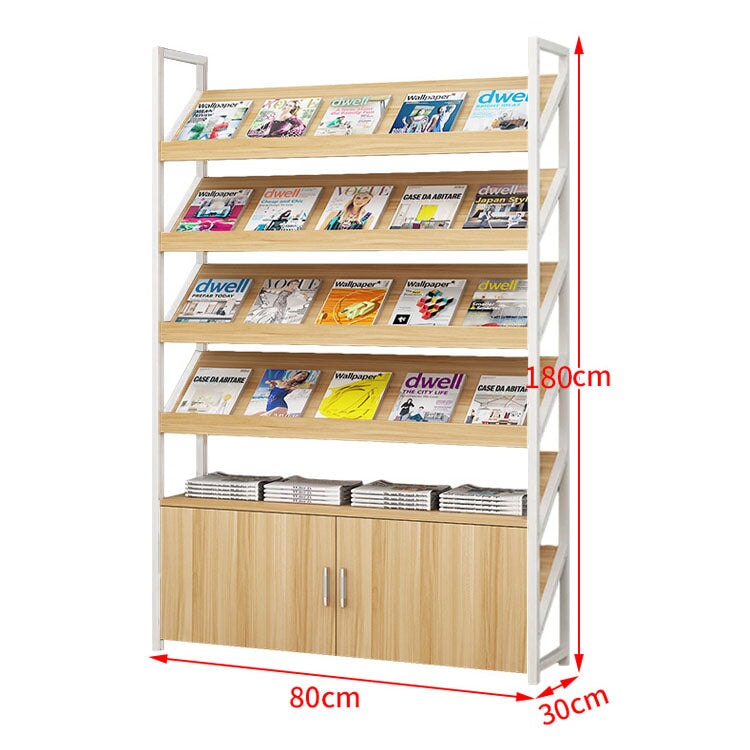 マガジンラック ディスプレイラック 書類整理棚 雑誌入れ 木目調 高耐荷重 アジャスター付き 緩衝蝶番付き 扉付き収納 シンプルモダン ホワイト ナチュラル KAGUYASU