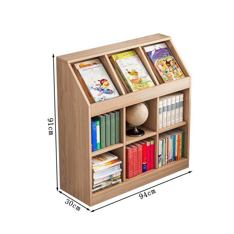 転倒防止 縦置き可能 絵本棚 ブックシェルフ 本棚 キャビネット ラック 本収納 収納家具 棚収納 学校 幼稚園 自宅用 大容量 シンプル ホワイト ナチュラル SNG-T006 tomokagu