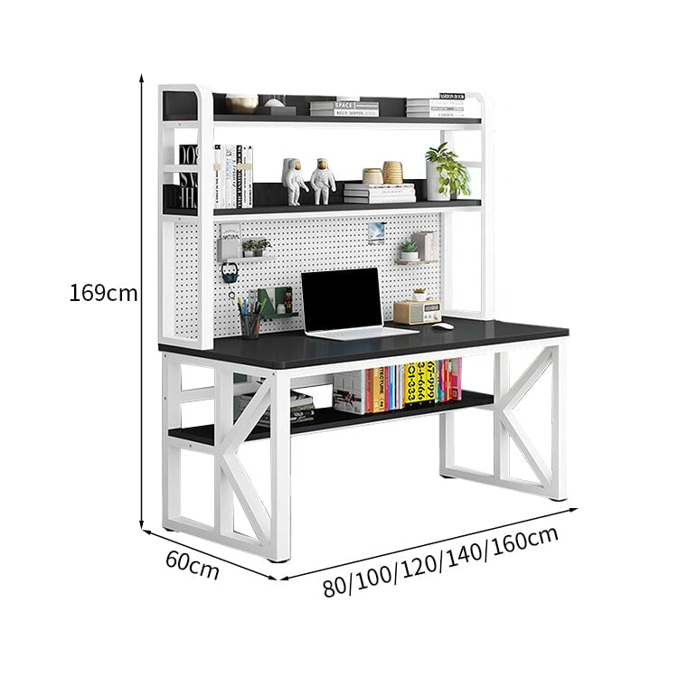 パイン材 ステンレス鋼 収納棚 転び止め 有孔ボード 広さ デスク パソコンデスク 作業デスク R仕上げ K字型 安定性 シンプル 簡素 BGZ-K-155  kaguyasu