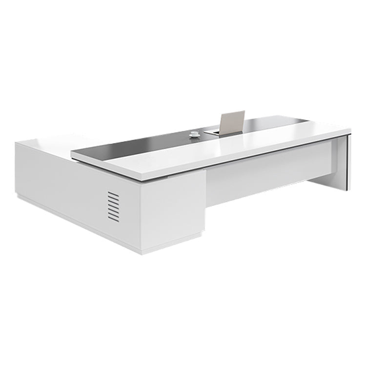 社長デスク エグゼクティブデスク オフィスデスク プレジデントデスク メラミン化粧板 エコ素材 チェア サイドキャビネット 機能性 高品質 配線孔 カスタマイズ可能 LBZ-S013 KAGUSHOP