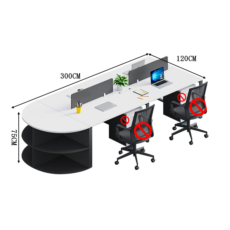 対面式 広い天板 収納機能 異形天板 トップパネル 事務机 オフィスデスク ワークデスク パソコンデスク 会社用 事務所用 シンプル ホワイト オーク カスタマイズ可能 BGZ-T107 tomokagu
