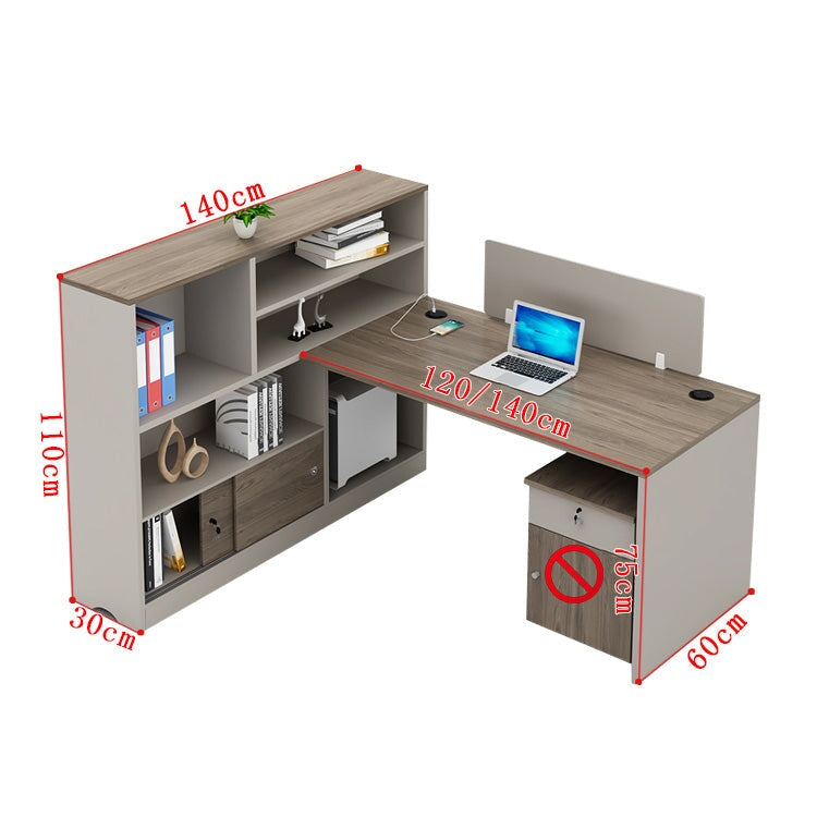 オフィスデスク デスク ワークデスク オフィス用 事務所 幕板 広い天板 厚み 安定性 収納棚 多段式 トップパネル 木目調 機能的 使い勝手 モダン カスタマイズ可能 BGZ-K033 kaguyasu