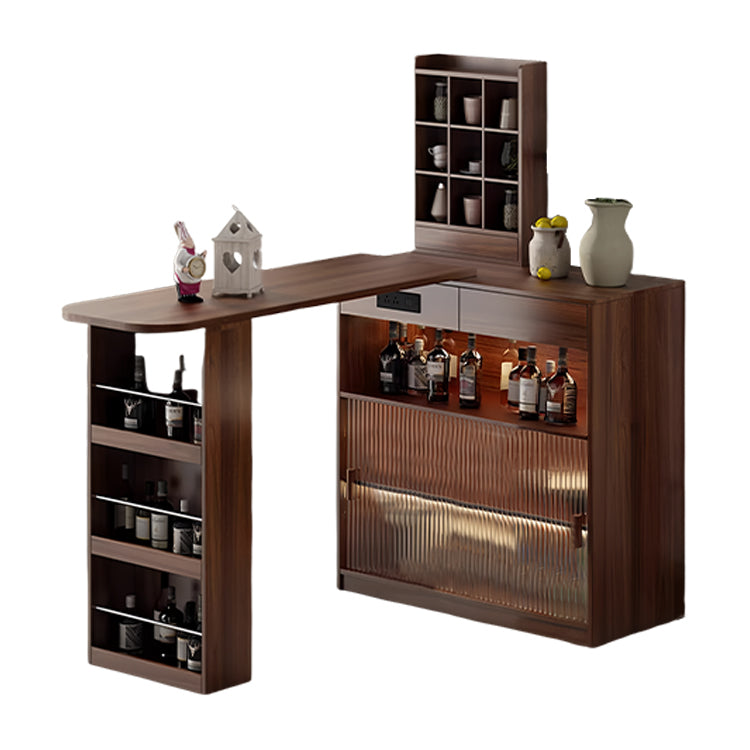 デスク インドア 室内 伸縮デスク L字型 安定性 収納 引き出し 落ち着き メラミン化粧板 ウオールナット SNZ-T020