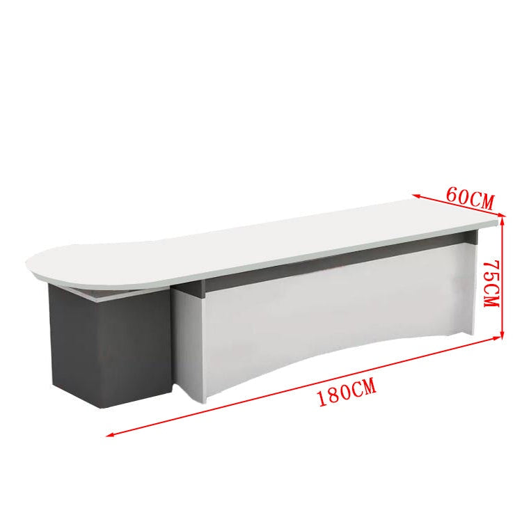 大容量収納スペース 取っ手付き ロック付き 移動式キャビネット エコ板材 化粧板 エグゼクティブデスク 社長デスク 事務机 オフィス デスク オフィスデスク シンプル LBZ-T039 tomokagu