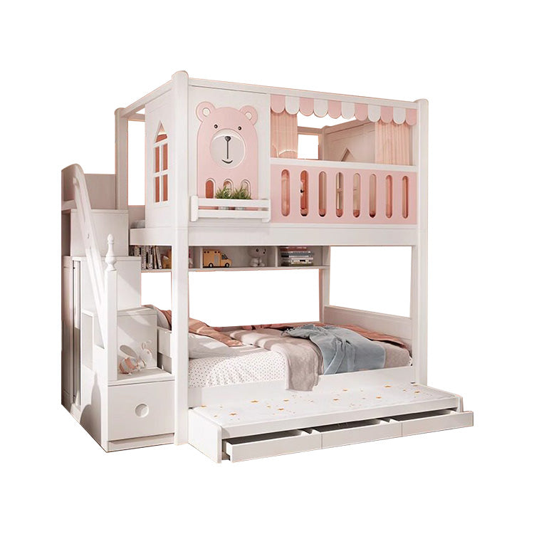 二段ベッド 子供用ベッド 木製ベッド キッズベッド 木製ベッド 全周式安全棚 収納ブックシェルフ付き 安全性抜群 シンプル ナチュラルウッド SCC-S069