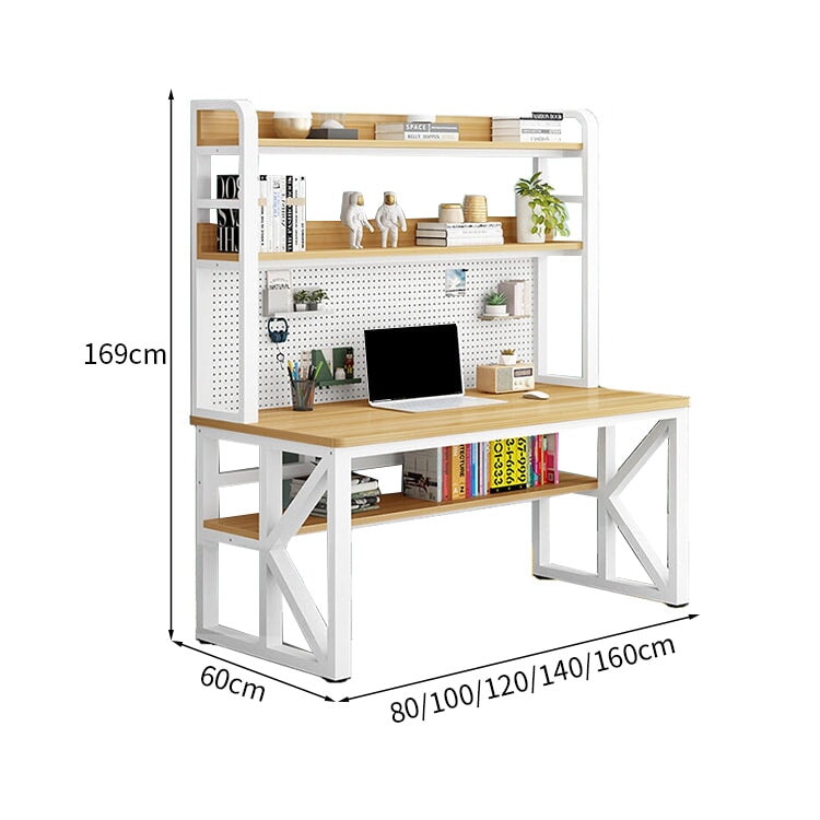 パイン材 ステンレス鋼 収納棚 転び止め 有孔ボード 広さ デスク パソコンデスク 作業デスク R仕上げ K字型 安定性 シンプル 簡素 BGZ-K-155  kaguyasu