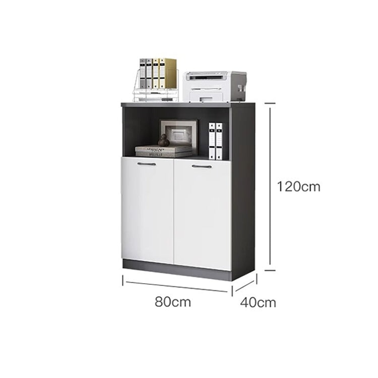 収納キャビネット 収納棚 収納ラック 整理棚 キャビネット オフィス用 リビング収納 扉付き 木製 ロータイプ ホワイト ウォールナット カスタマイズ可能 CWG-K012 - tomokagu