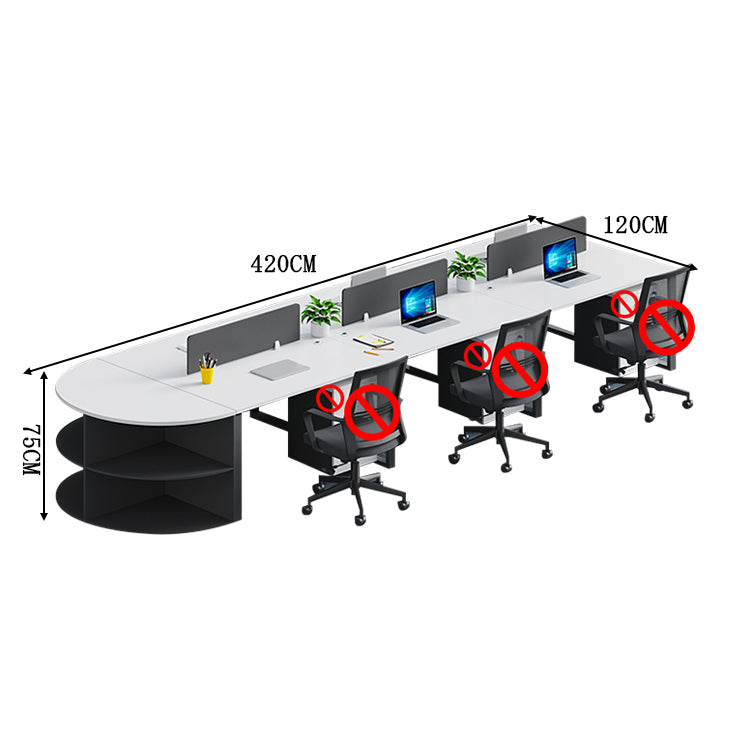 対面式 広い天板 収納機能 異形天板 トップパネル 事務机 オフィスデスク ワークデスク パソコンデスク 会社用 事務所用 シンプル ホワイト オーク カスタマイズ可能 BGZ-T107 tomokagu