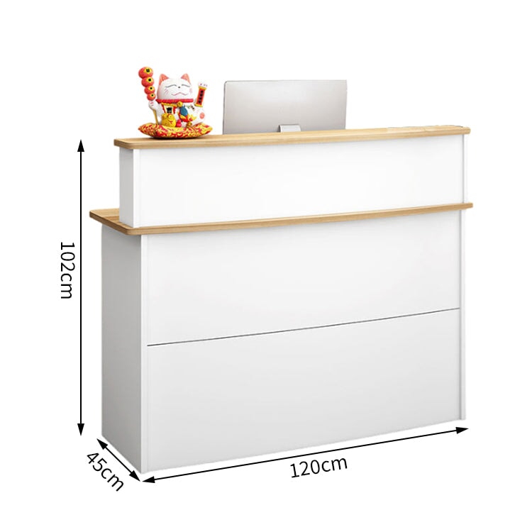 コンパクト 鍵付きの引き出し 2段構造 受付カウンター カウンター オフィス受付 レセプションデスク レジカウンター 店舗用品 シンプル JDT-T063 tomokagu