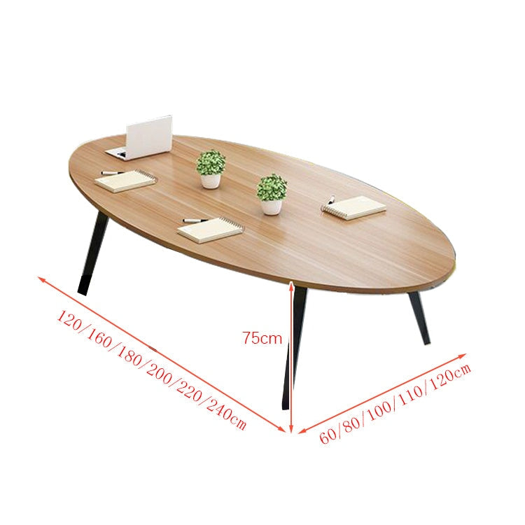 会議テーブル ミーティングテーブル 会議机 ワークデスク オフィスデスク 配線ボックス 台形フレーム シンプル ホワイト カスタマイズ可能 HYZ-K024 - kaguyasu